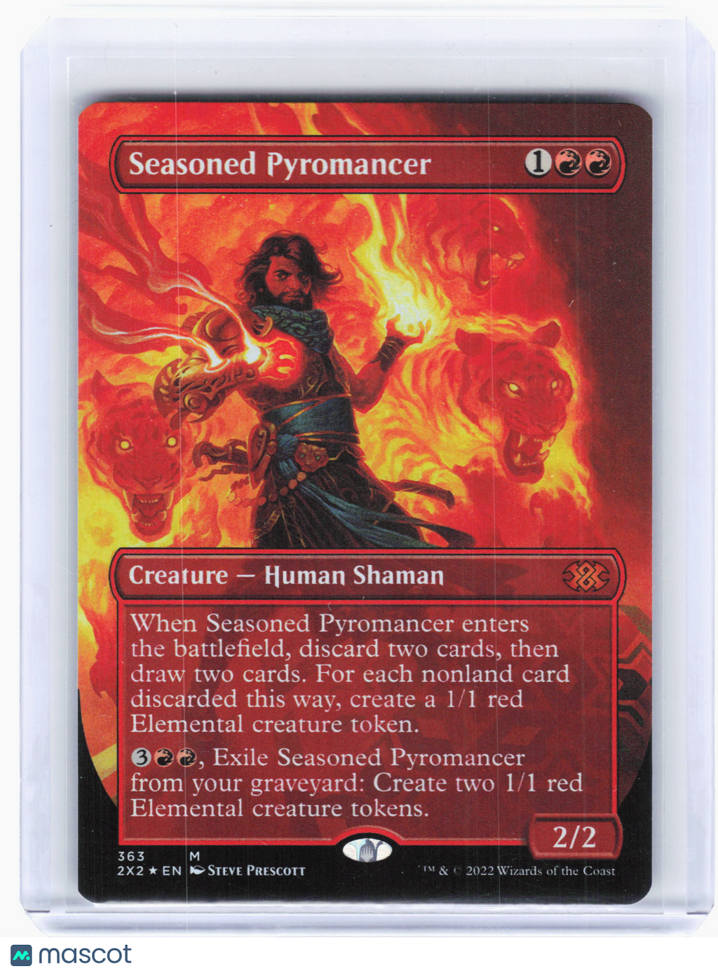 2022 Magic: TG—Seasoned Pyromancer #363 Double Masters 2022—M Foil (Borderless)