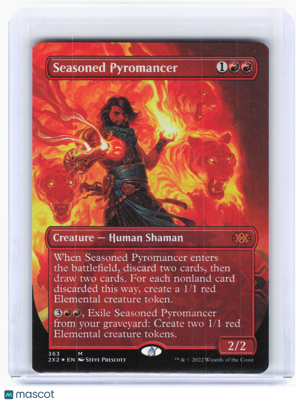 2022 Magic: TG—Seasoned Pyromancer #363 Double Masters 2022—M Foil (Borderless)