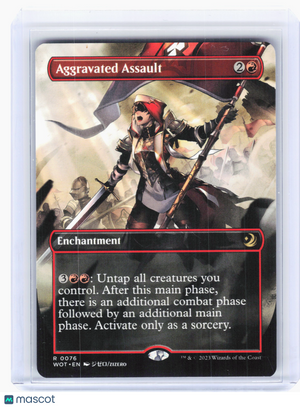 2023 MTG—Aggravated Assault #76 WOT—R Nonfoil (Borderless) [LP]
