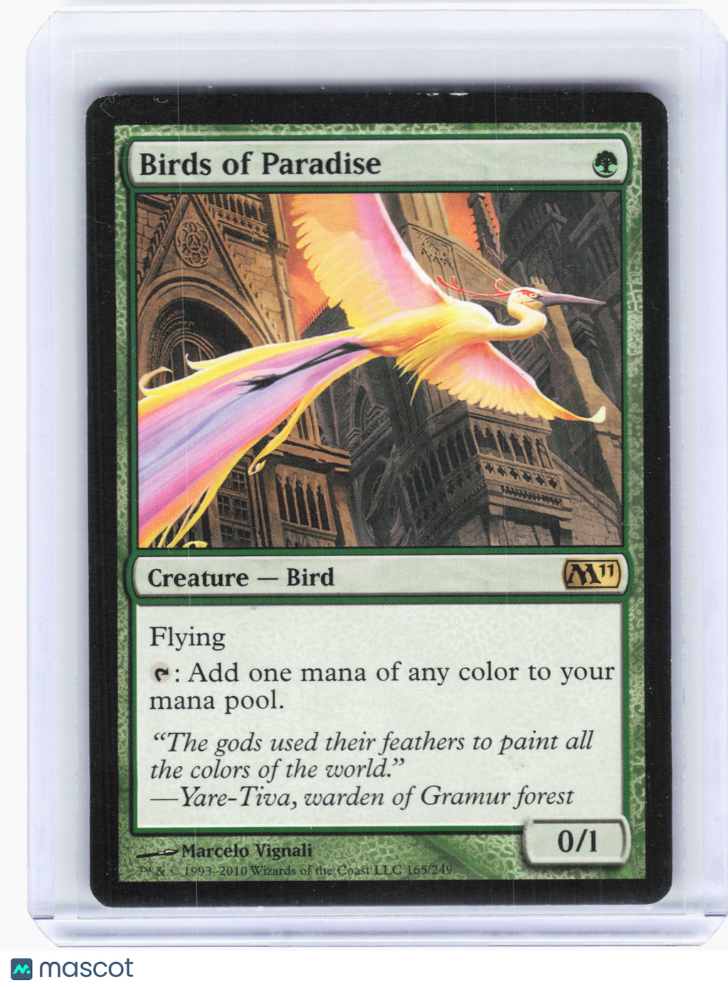 2010 Magic: The Gathering—Birds of Paradise #165 Magic 2011—Rare Nonfoil [LP]