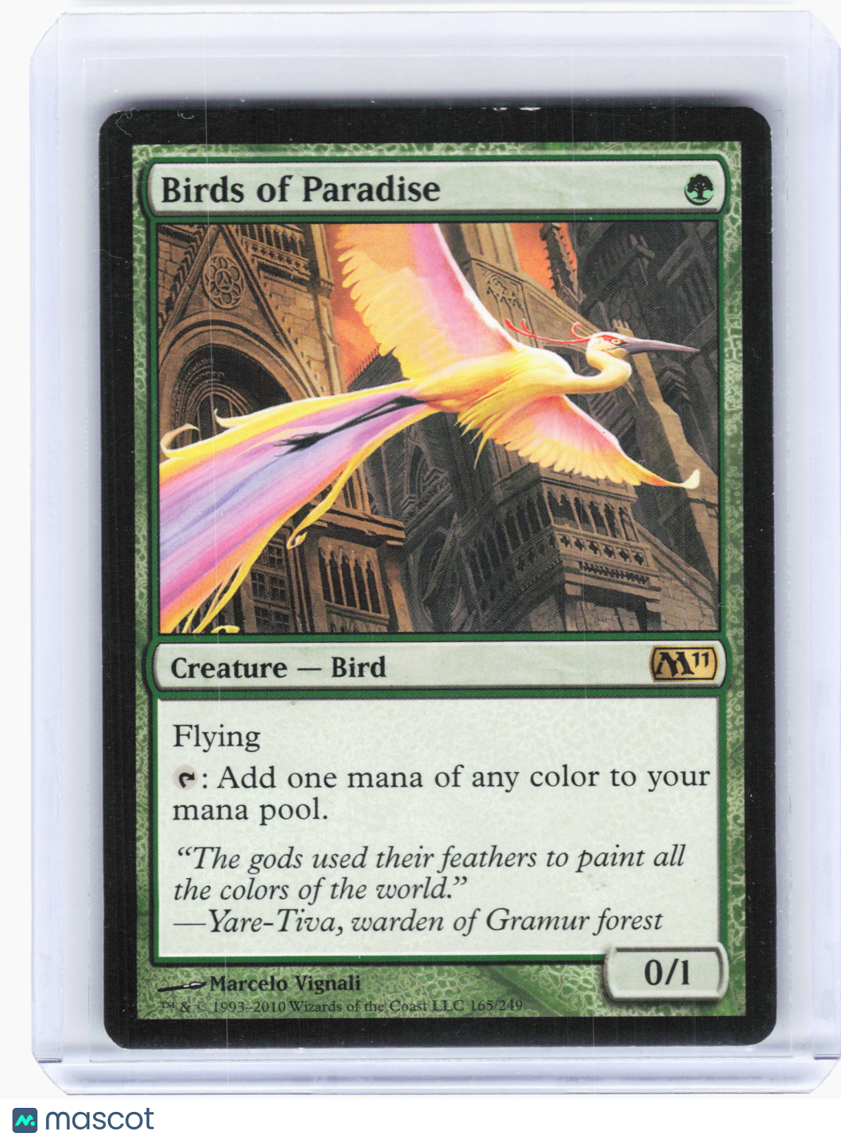 2010 Magic: The Gathering—Birds of Paradise #165 Magic 2011—Rare Nonfoil [LP]