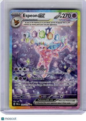 2025 Pokemon—Espeon EX #155 Prismatic Evolutions—Special Illustration Rare Holo