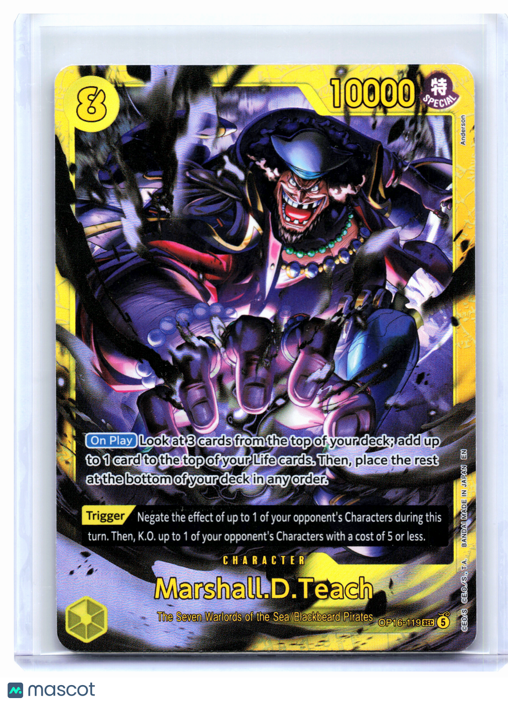 2026 One Piece—Marshall.D.Teach #OP16-119 The Time of Battle—Secret Rare Foil