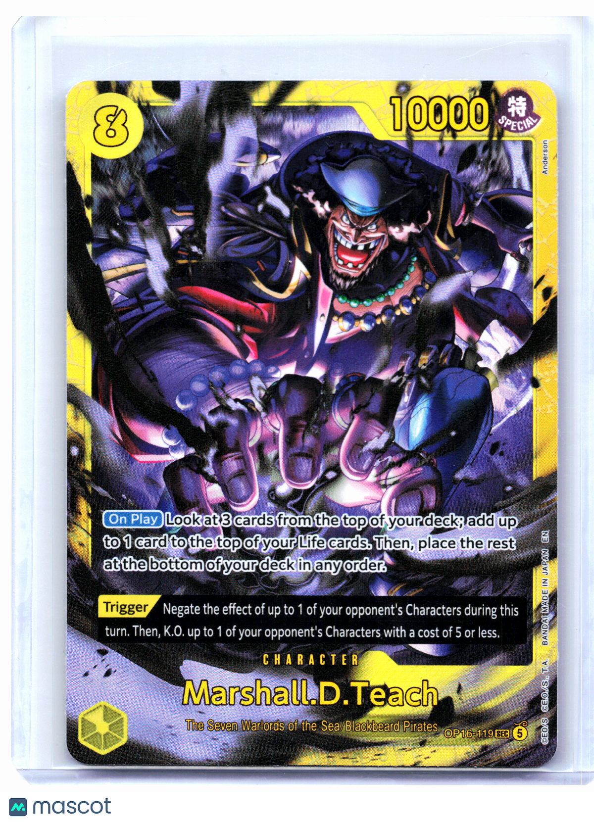 2026 One Piece—Marshall.D.Teach #OP16-119 The Time of Battle—Secret Rare Foil