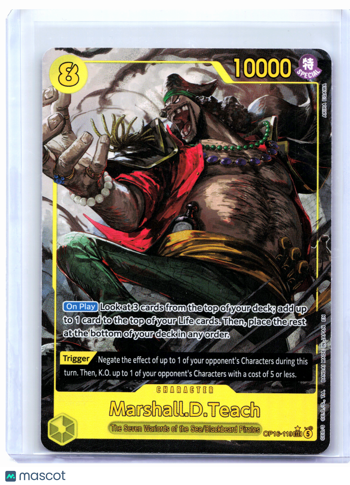 2026 One Piece—Marshall.D.Teach (Alt Art) #OP16-119 The Time of Battle—SEC Foil
