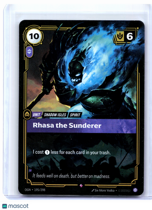 2025 Riftbound—Rhasa the Sunderer #195/298 Origins—Rare Foil