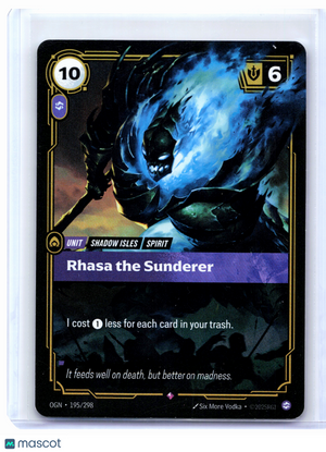 2025 Riftbound—Rhasa the Sunderer #195/298 Origins—Rare Foil