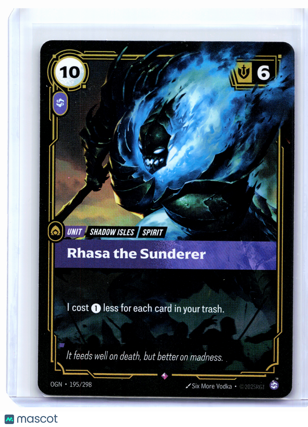 2025 Riftbound—Rhasa the Sunderer #195/298 Origins—Rare Foil