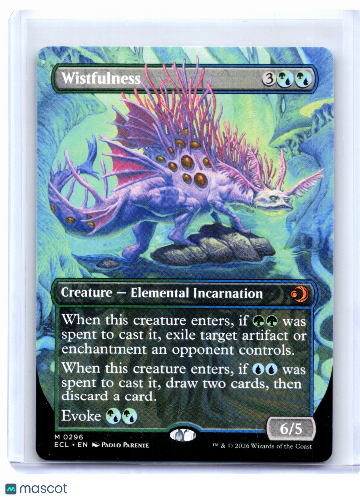 2026 Magic: TG—Wistfulness (Borderless) #0296 Lorwyn Eclipsed—Mythic Nonfoil
