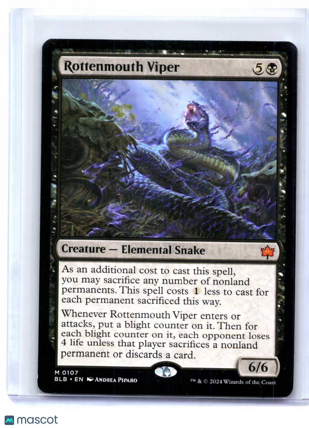 2024 Magic: The Gathering—Rottenmouth Viper #0107 Bloomburrow—Mythic Nonfoil