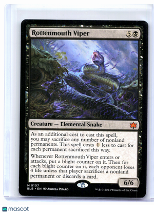 2024 Magic: The Gathering—Rottenmouth Viper #0107 Bloomburrow—Mythic Nonfoil