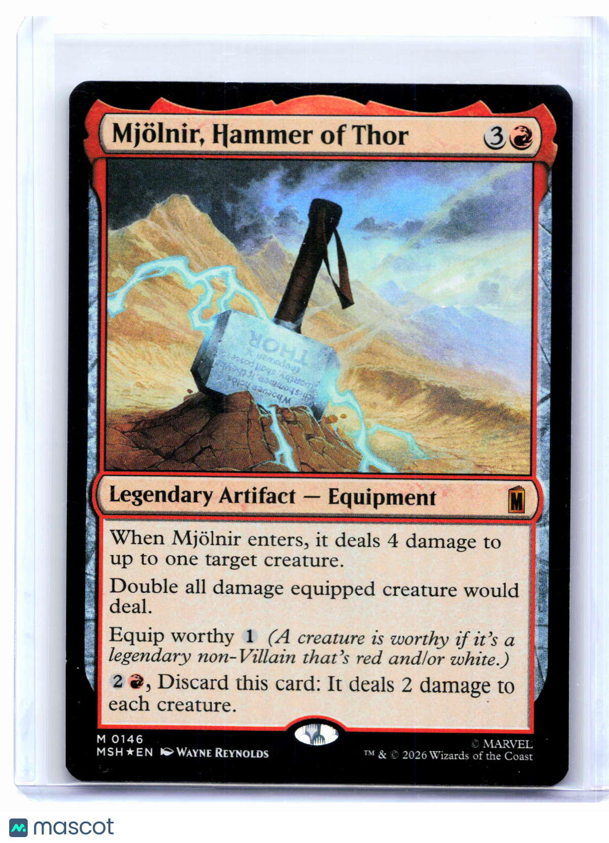 2026 Magic: TG—Mjölnir, Hammer of Thor #146 Marvel Super Heroes—Mythic Foil [LP]