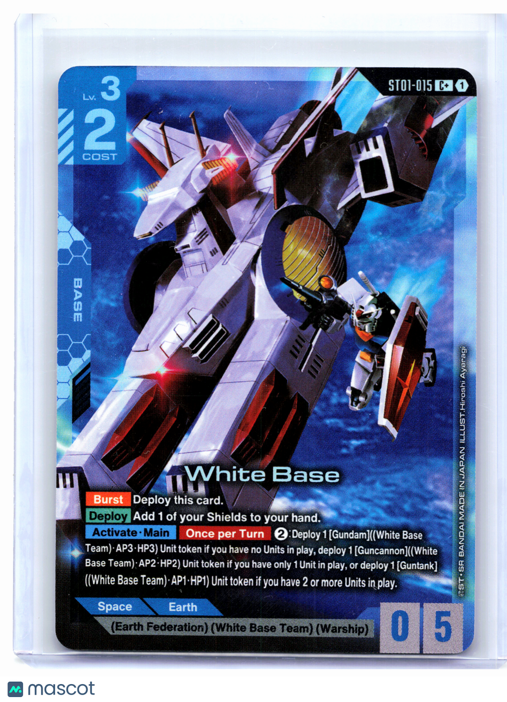 2025 Gundam Card Game—White Base #ST01-015 Heroic Beginnings—Common+ Foil