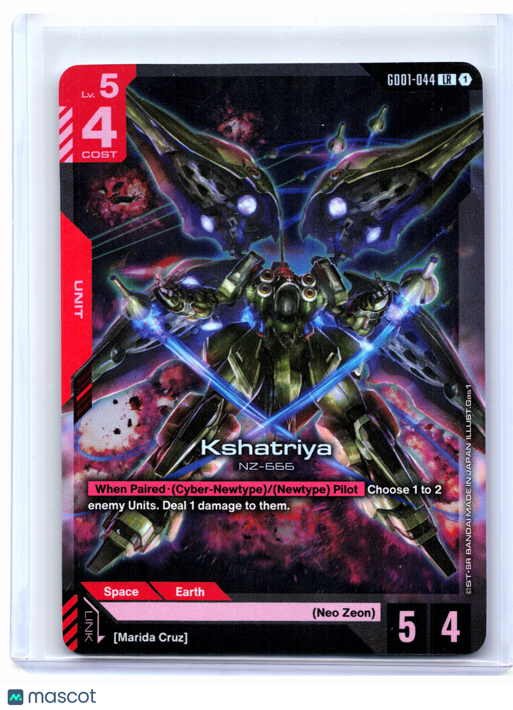 2025 Gundam Card Game—Kshatriya #GD01-044 Newtype Rising—Legend Rare Foil