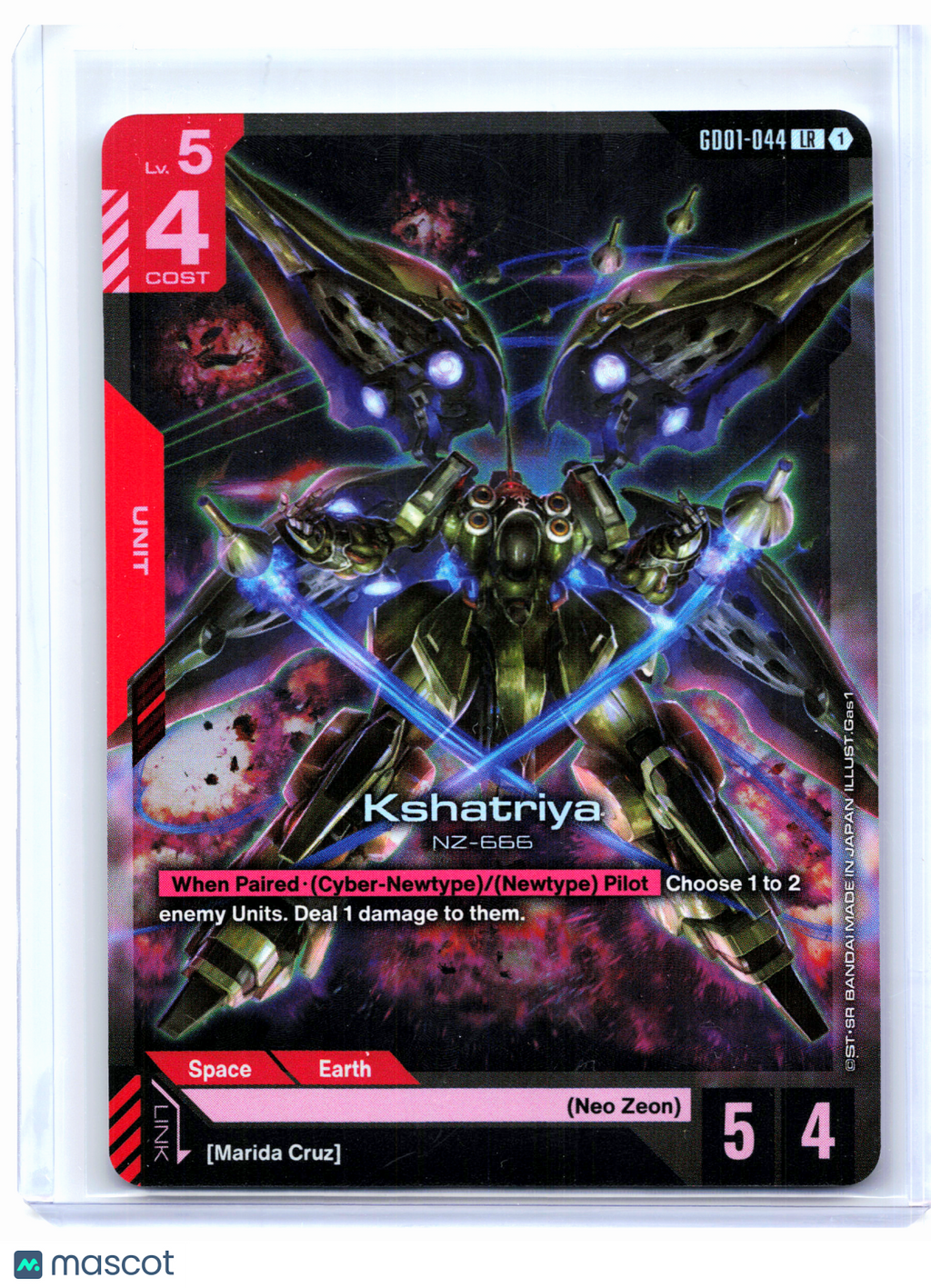 2025 Gundam Card Game—Kshatriya #GD01-044 Newtype Rising—Legend Rare Foil