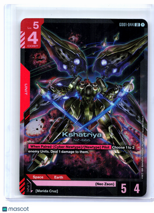2025 Gundam Card Game—Kshatriya #GD01-044 Newtype Rising—Legend Rare Foil