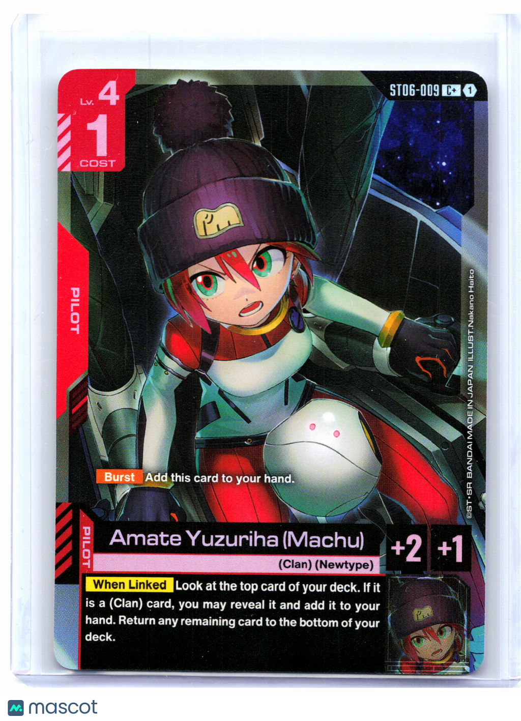 2025 Gundam Card Game—Amate Yuzuriha (Machu) #ST06-009 Clan Unity—Common+ Foil