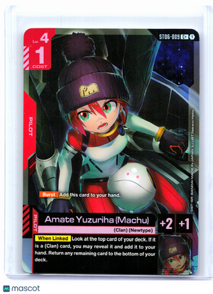 2025 Gundam Card Game—Amate Yuzuriha (Machu) #ST06-009 Clan Unity—Common+ Foil
