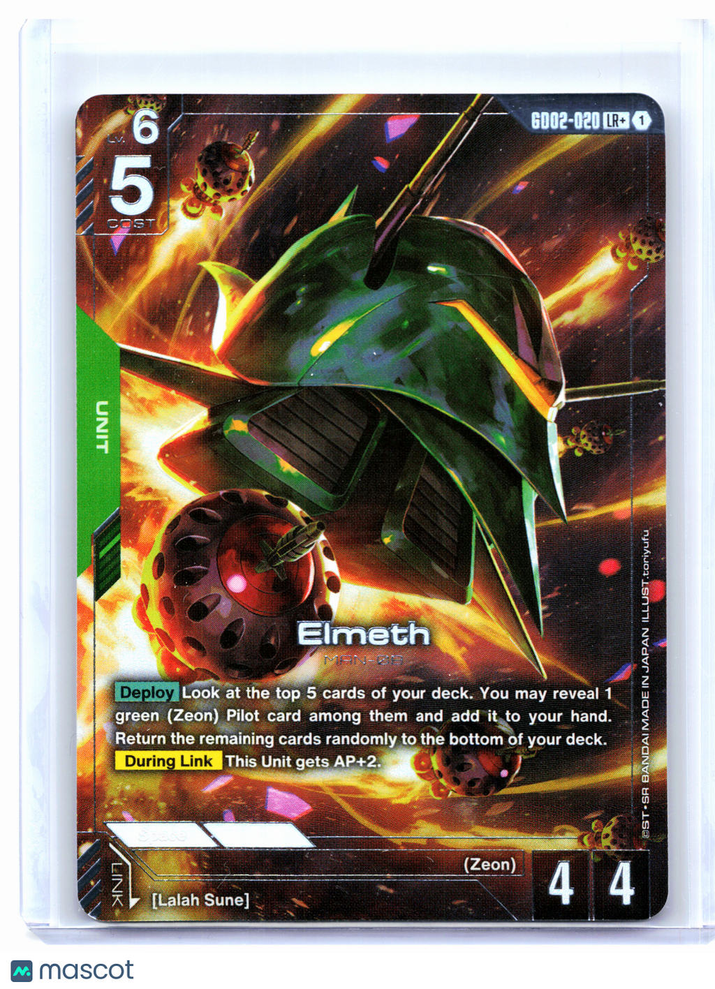 2025 Gundam Card Game—Elmeth #GD02-020 Dual Impact—Legend Rare+ Foil