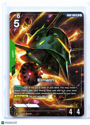 2025 Gundam Card Game—Elmeth #GD02-020 Dual Impact—Legend Rare+ Foil