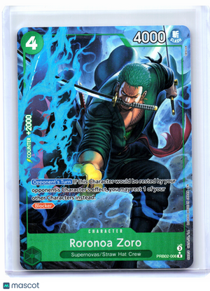 2025 One Piece—Roronoa Zoro (Alternate Art) #PRB02-006 The Best Vol. 2—Rare Foil