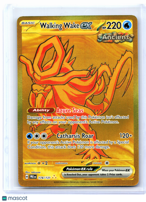 2025 Pokemon—Walking Wake ex #178/131 Prismatic Evolutions—Hyper Rare Gold
