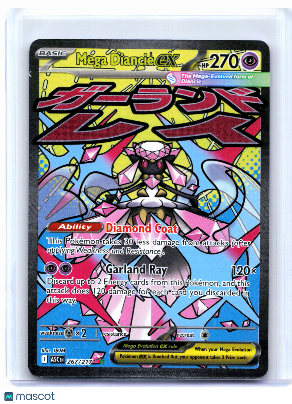 2026 Pokemon—Mega Diancie ex #267/217 Ascended Heroes—Mega Attack Rare Holo