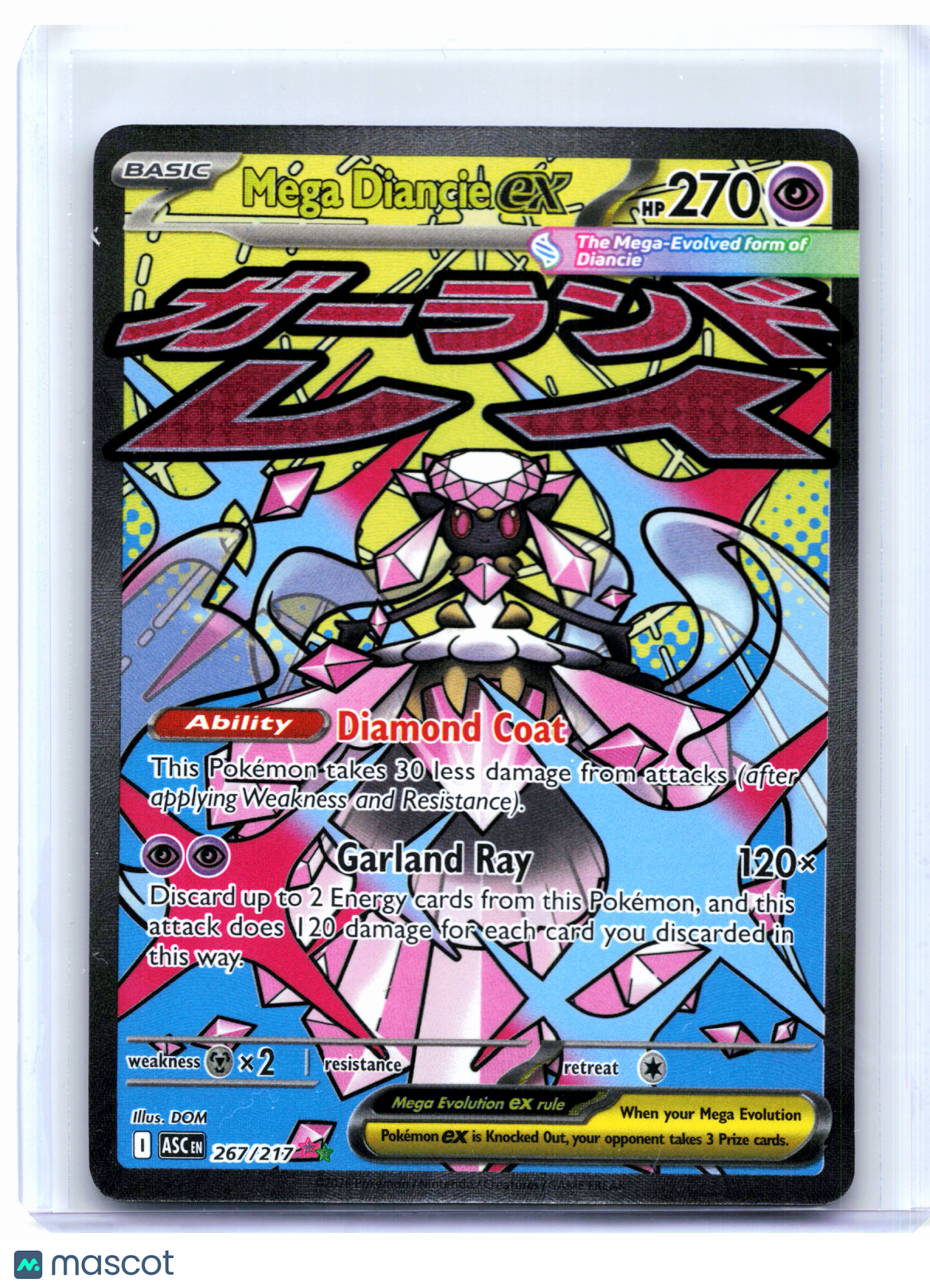 2026 Pokemon—Mega Diancie ex #267/217 Ascended Heroes—Mega Attack Rare Holo