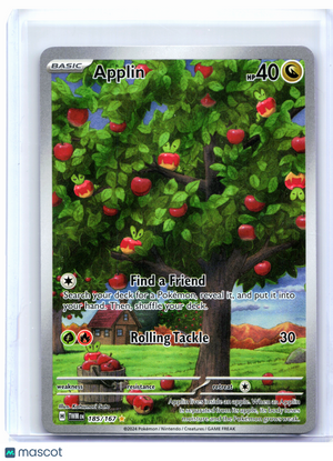 2024 Pokemon—Applin #185/167 Twilight Masquerade—Illustration Rare Holo