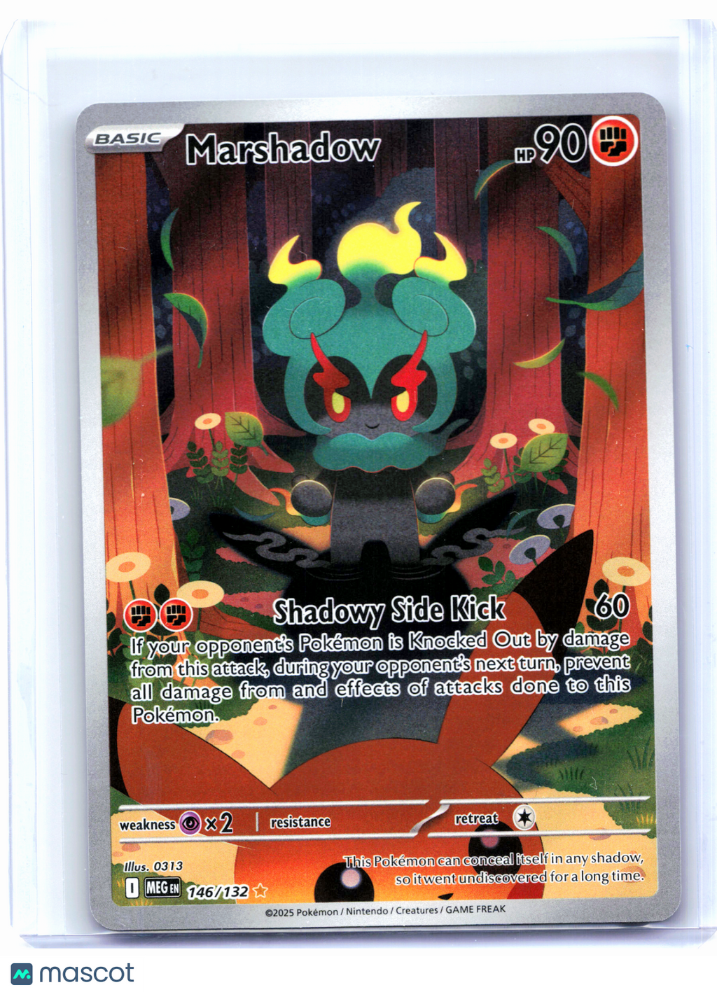 2025 Pokemon—Marshadow #146/132 Mega Evolution Base Set—Illustration Rare Holo
