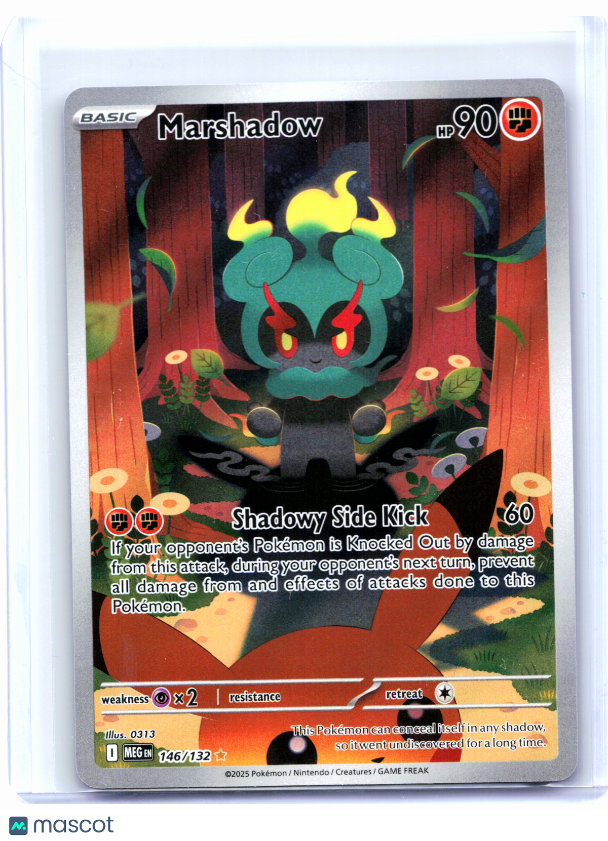 2025 Pokemon—Marshadow #146/132 Mega Evolution Base Set—Illustration Rare Holo