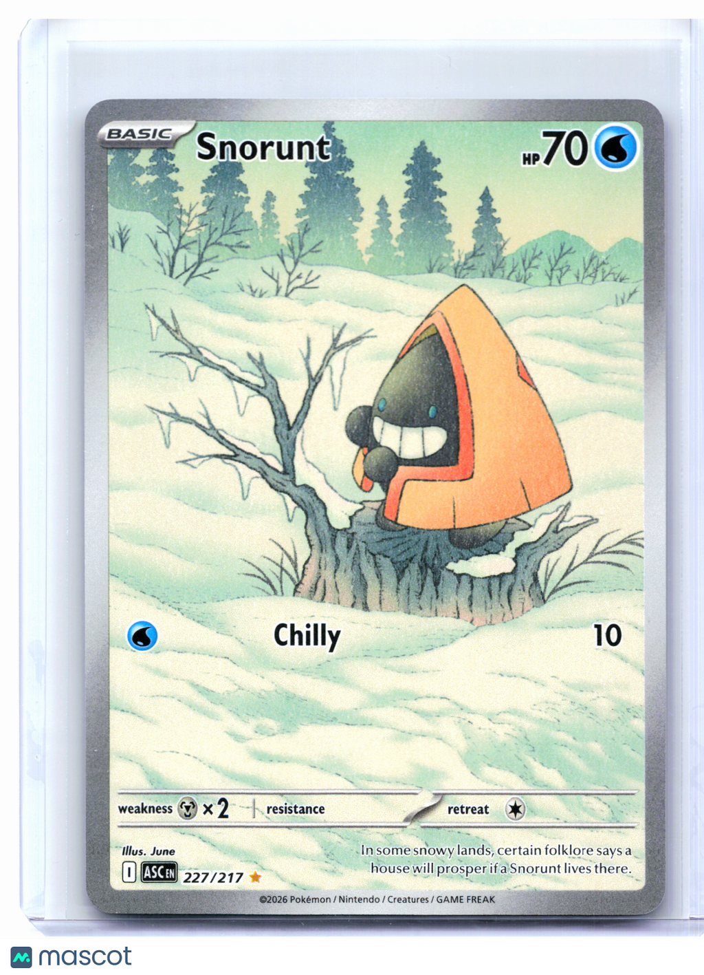 2026 Pokemon—Snorunt #227/217 Ascended Heroes—Illustration Rare Holo