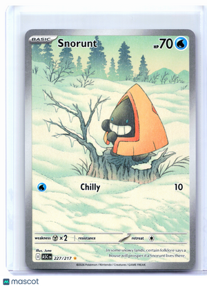 2026 Pokemon—Snorunt #227/217 Ascended Heroes—Illustration Rare Holo