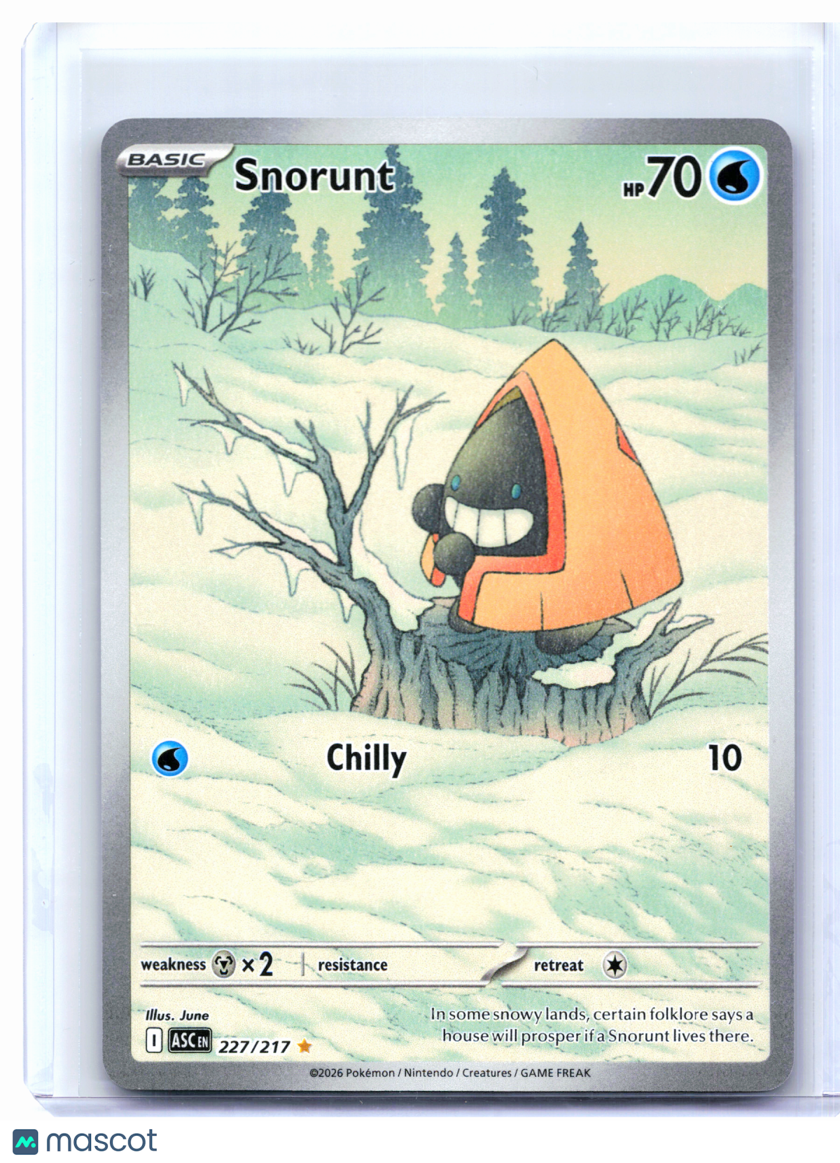2026 Pokemon—Snorunt #227/217 Ascended Heroes—Illustration Rare Holo