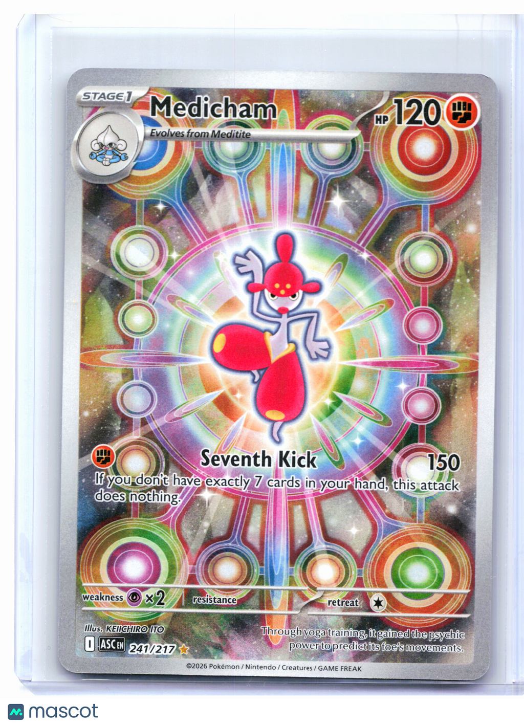 2026 Pokemon—Medicham #241/217 Ascended Heroes—Illustration Rare Holo