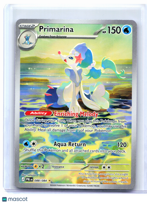 2026 Pokemon—Primarina #088/084 Pitch Black—Illustration Rare Holo