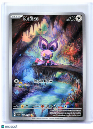 2025 Pokemon—Noibat #169/159 Journey Together—Illustration Rare Holo