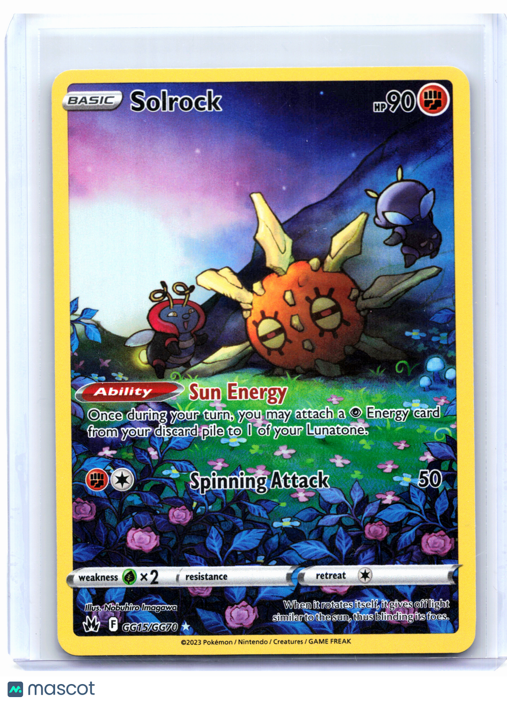 2023 Pokemon—Solrock #GG15/GG70 Crown Zenith: Galarian Gallery—Ultra Rare Holo