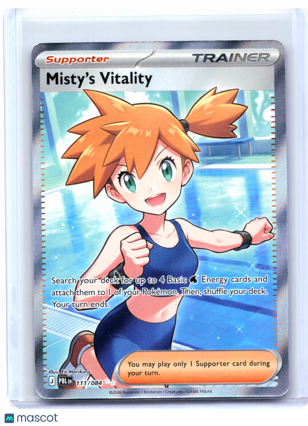2026 Pokemon—Misty's Vitality #111/084 Pitch Black—Ultra Rare Holo