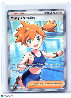 2026 Pokemon—Misty's Vitality #111/084 Pitch Black—Ultra Rare Holo