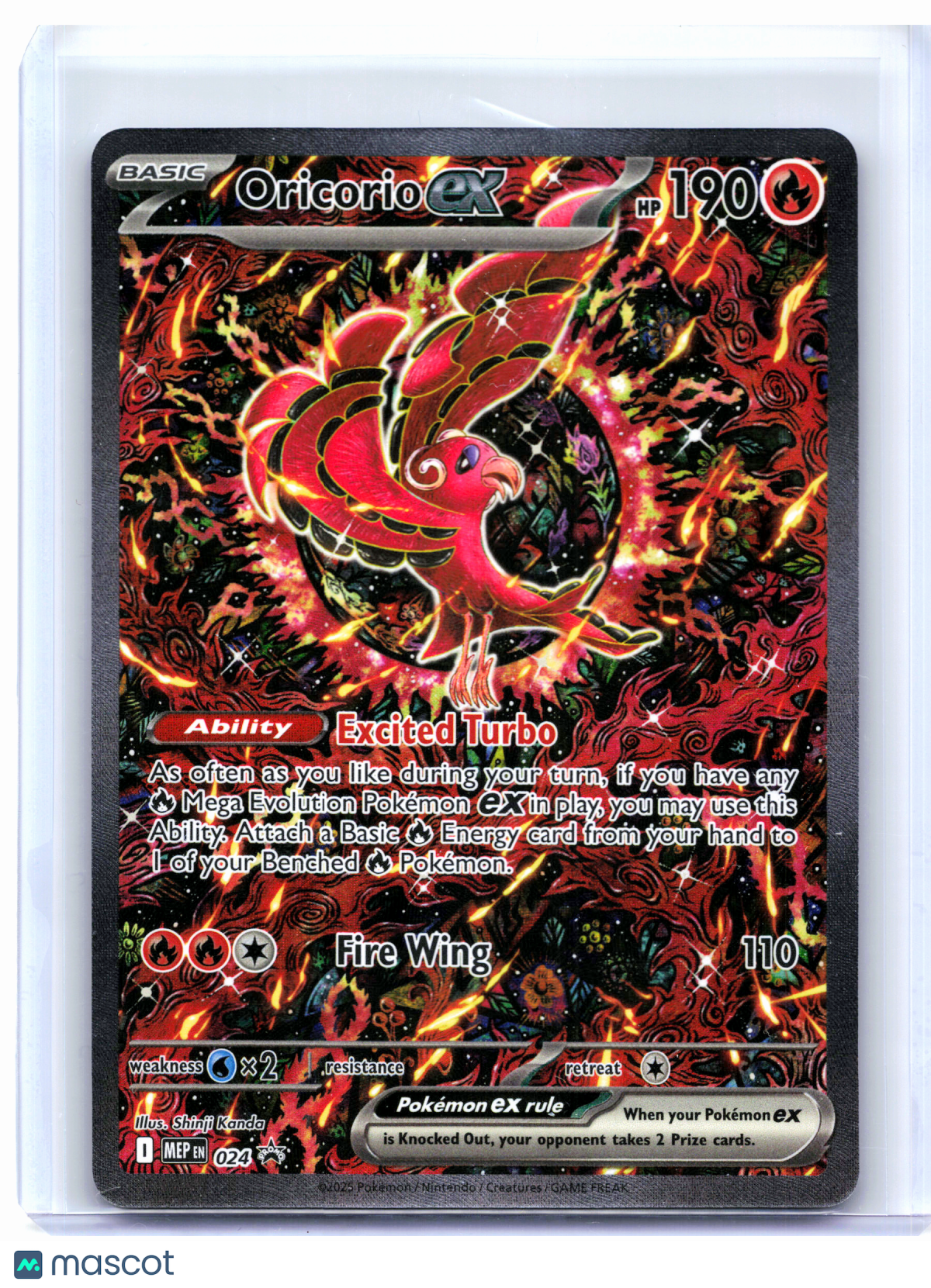 2025 Pokemon—Oricorio ex #024 Mega Evolution Promo—Black Star Promo Holo