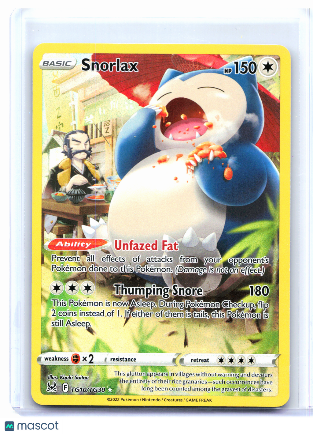 2022 Pokemon—Snorlax #TG10/TG30 Lost Origin Trainer Gallery—Ultra Rare Holo [LP]