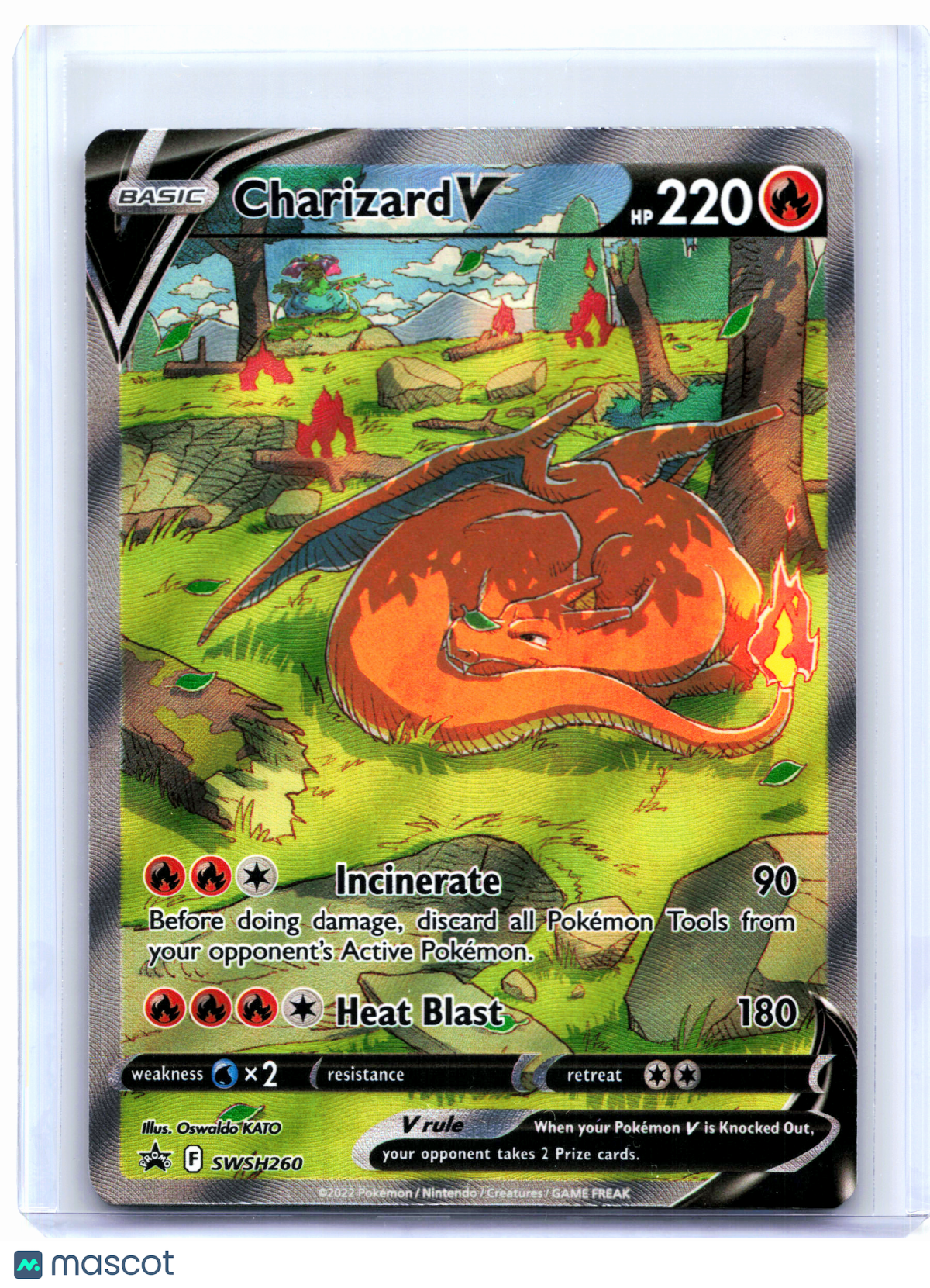2022 Pokemon—Charizard V #SWSH260 Sword & Shield Promos—Black Star Promo [LP]