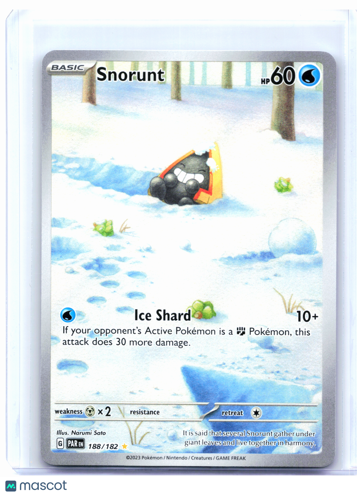 2023 Pokemon—Snorunt #188/182 Paradox Rift—Illustration Rare Holo [LP]