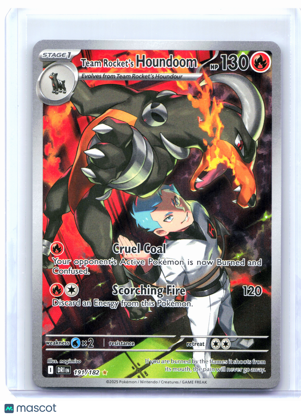 2025 Pokemon—Team Rocket's Houndoom #191 Destined Rivals—Illustration Rare [LP]