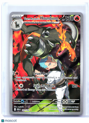 2025 Pokemon—Team Rocket's Houndoom #191 Destined Rivals—Illustration Rare [LP]