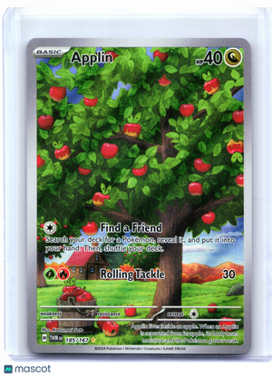 2024 Pokemon—Applin #185/167 Twilight Masquerade—Illustration Rare Holo [LP]
