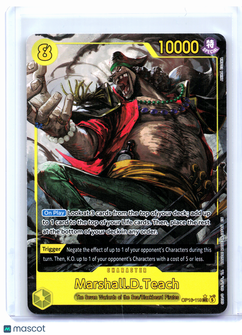 2026 One Piece—Marshall.D.Teach (Alt Art) #OP16-119 The Time of Battle—SEC Foil