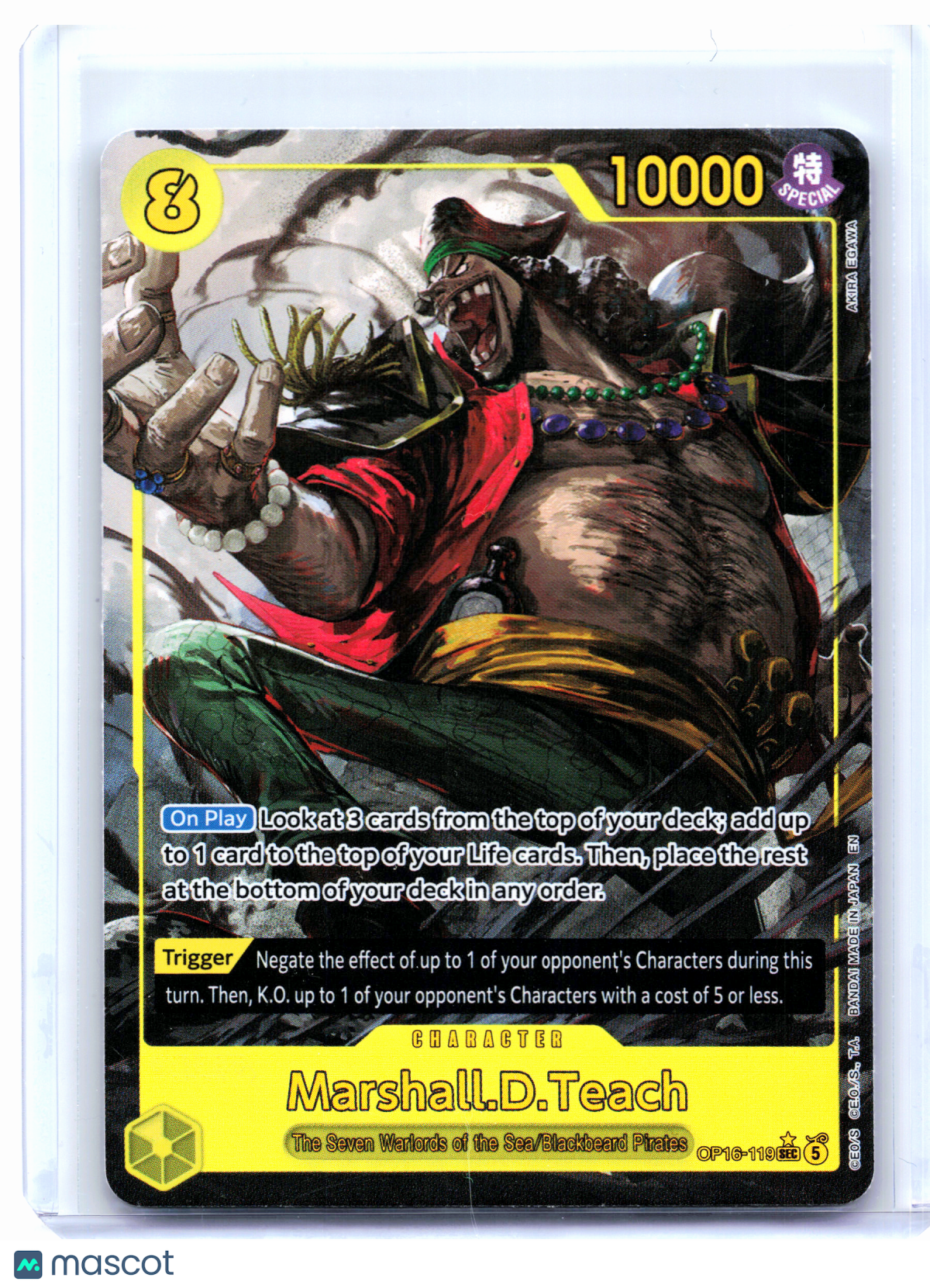 2026 One Piece—Marshall.D.Teach (Alt Art) #OP16-119 The Time of Battle—SEC Foil