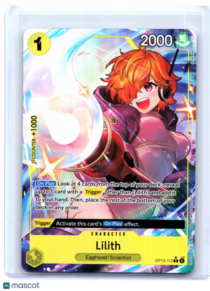 2025 One Piece—Lilith (Alternate Art) #OP13-113 Carrying On His Will—Rare Foil